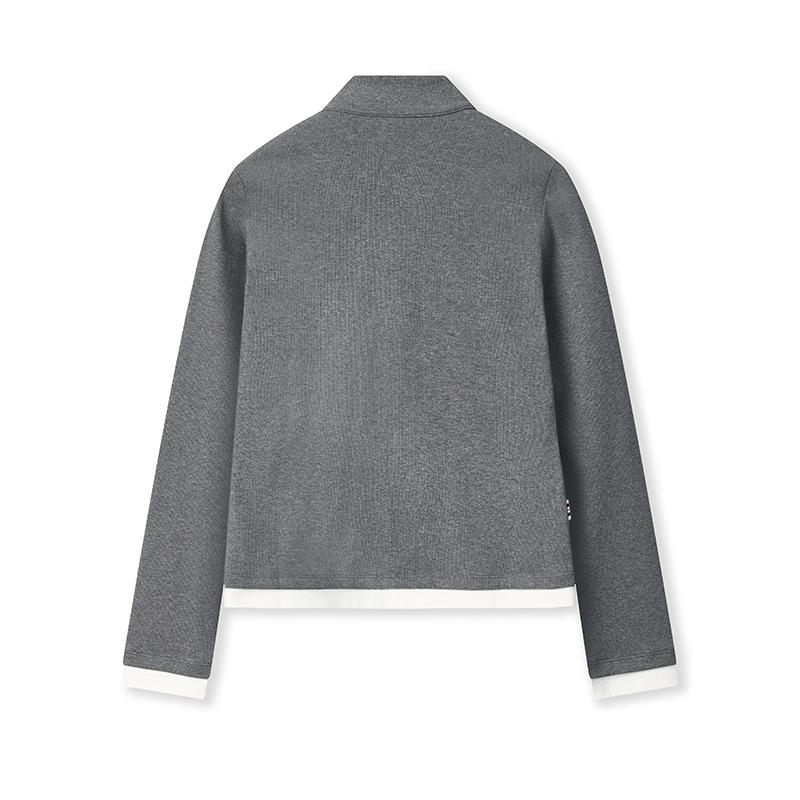 New FILA HERITAGE Knitwear Women's Sesame Seeds Heather Gray F11W548204FMG