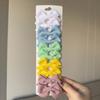 10Pcs/set Soft Cotton Bow Hairpin Girl Sweet Plaid Design Hairclip Solid Color Lovely Hairgripe Barrettes Kids Hair Accessories