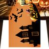 1pc Halloween Table Runner Witch Sunset Skull Bat Castle Table Runner Durable Tablecloth for Halloween Dinning Room Decoration