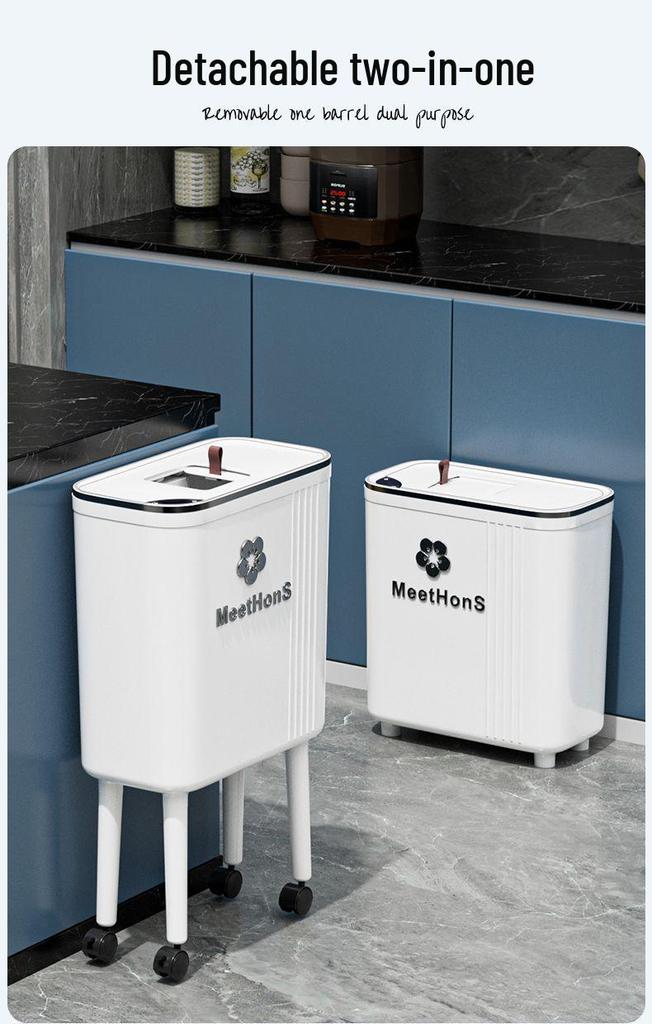 Large Smart Sensor Trash Can with Lid for Kitchen, Living Room, Office, and Bathroom - High-Leg Design & Large Capacity