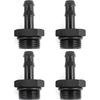 6AN ORB Male To 3/8" Hose Barb Straight Fitting Adapter Aluminum 4PCS