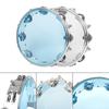 10Inch Double Row Tambourine Round Musical Tambourine Metal Bells Hand Held Percussion Drum with Ergonomic Handle Grip