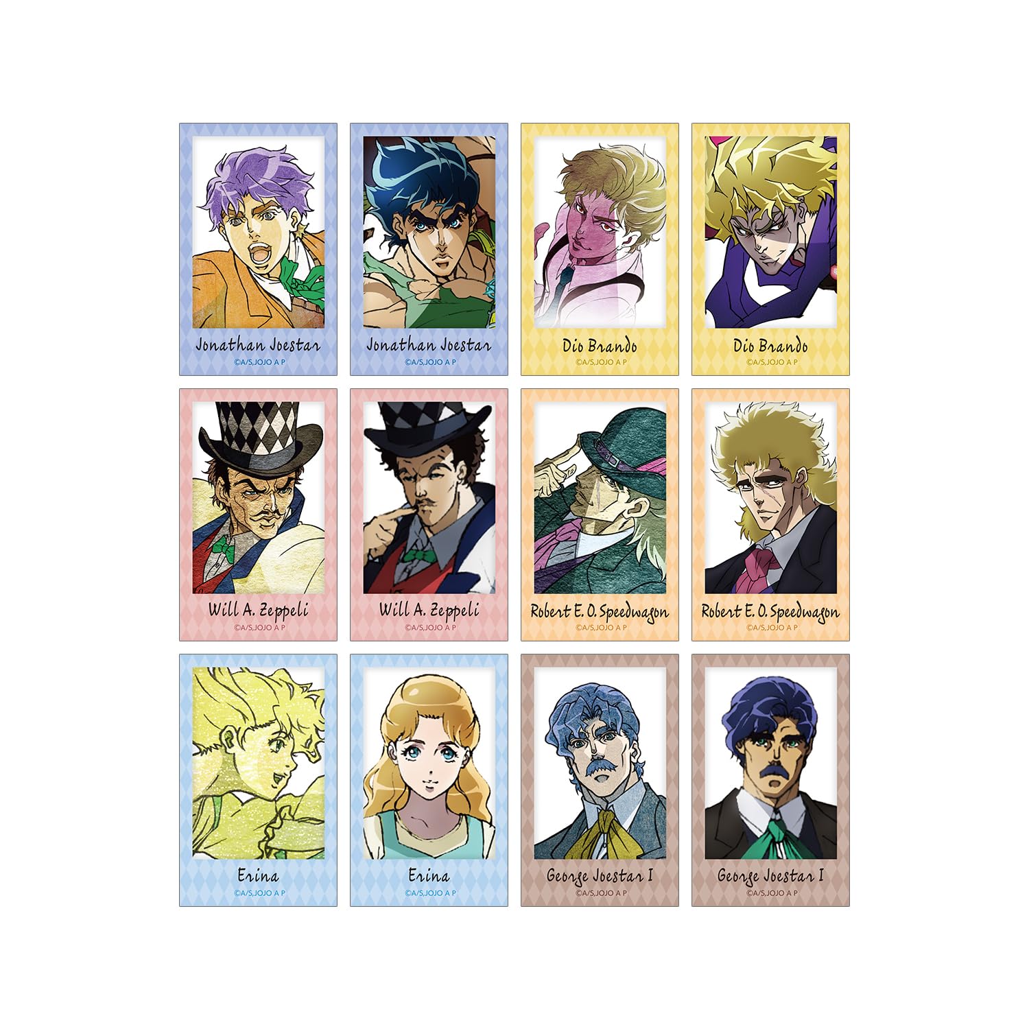 

Bizarre Adventure Phantom Blood Trading Instant Camera Style Illustration Cards Box of 12 JoJo s