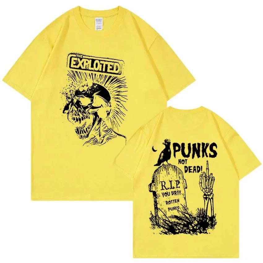 

Гурт The Exploited Ретро Графічна футболка Панки Не Мертві Вулична футболка Чоловіча Жіноча Хіп-хоп 100% бавовна Негабаритні Трійники 4XL