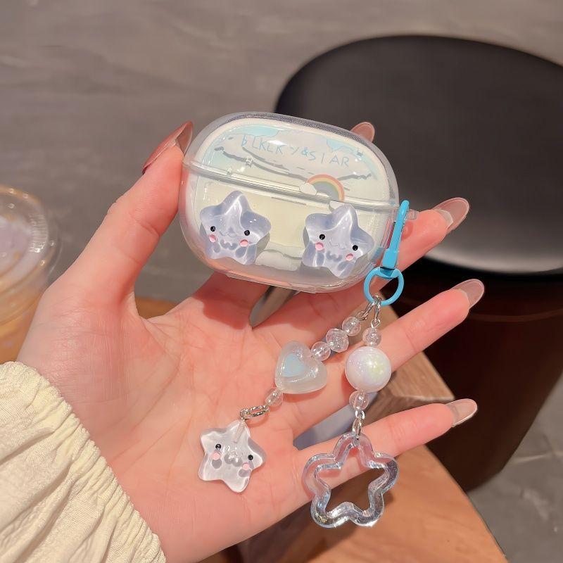 

Чехол для Bluetooth-гарнитуры Чехол Xiaomi Redmibuds6pro Беспроводная Bluetooth-гарнитура Защитный чехол Ударопрочный 2024 Новый ТПУ Прозрачный Раздельный чехол Red Rice buds6pro Blue solid cloud + pendant