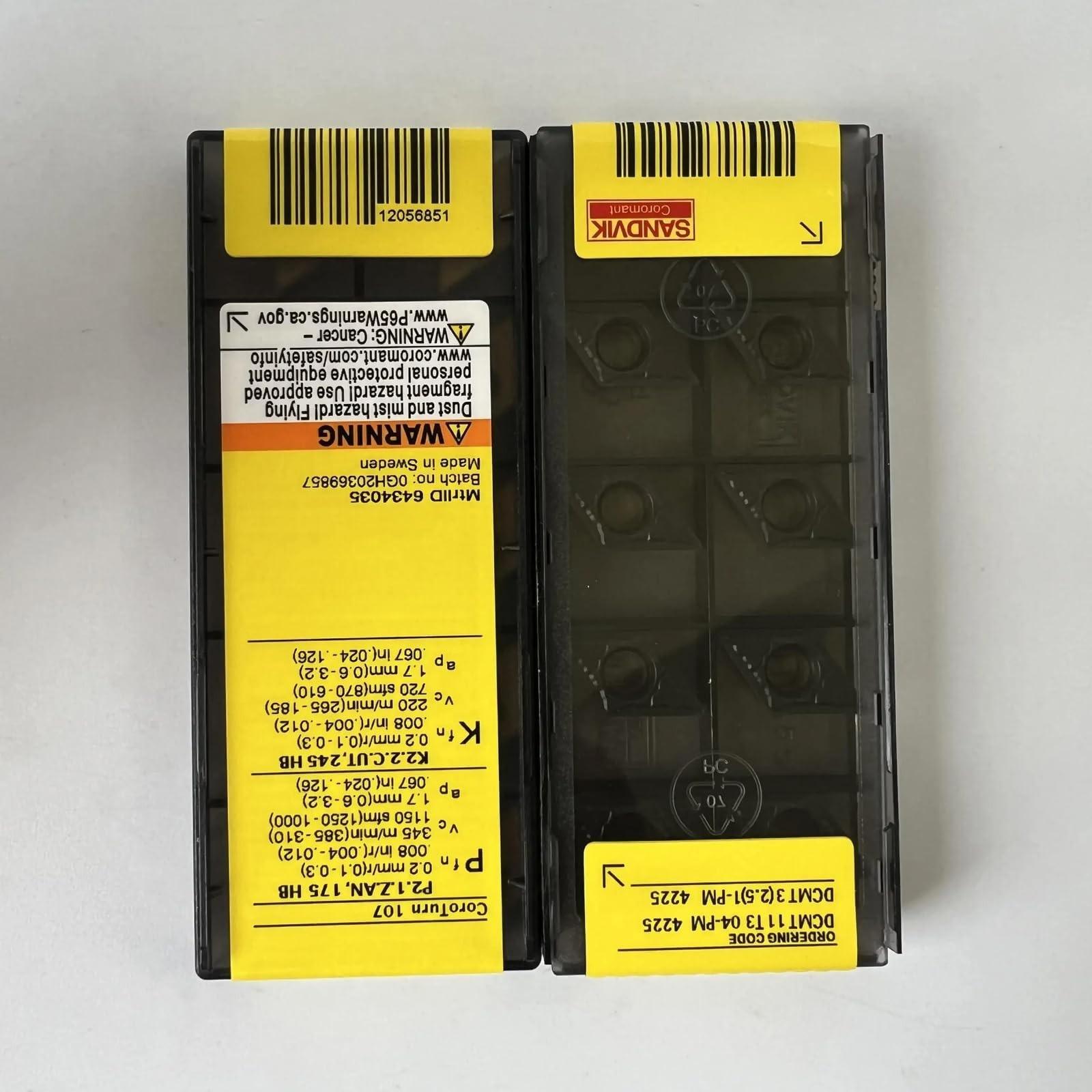 

Original Sandvik / DCMT11T304-PM 4225 / CNC lathe carbide blade 10 PCS