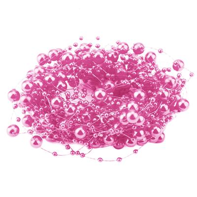 10M Fishing Thread Artificial Pearls Beads Chain DIY Wedding Party Decoration (rose Red)