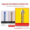 Tile Drilling Drill Bit Glass Cement Concrete Metal Marble Special High Hardness Four-Edged Alloy Drill Bit Dry Drilling 5-12mm