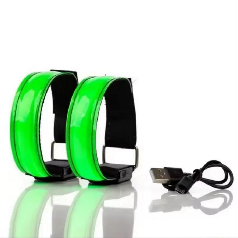 Outdoor Sports Night Running Armband LED Lamp USB Rechargeable Safety Belt Arm Leg Warning Wristband Cycling Bike Bicycle Light