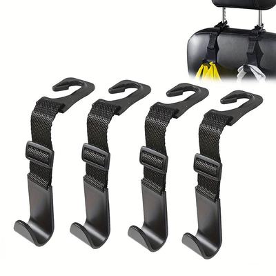 4PCS Adjustable Vehicle Seat Back Organizer Storage Hanger Holder Car Multifunctional Headrest Hooks