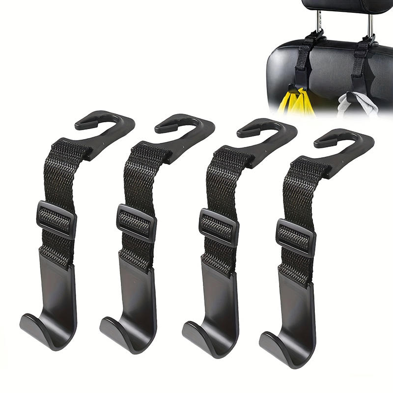 4Pcs/Set Car Headrest Hooks For Car Car Seat Hooks Purse Hooks For Car Handbag Clothes Coats Grocery Bags
