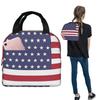 American Flag Graphic Design Insulated Lunch Bag for Women Kids Portable Food Boxes Thermal Lunch Box Tote