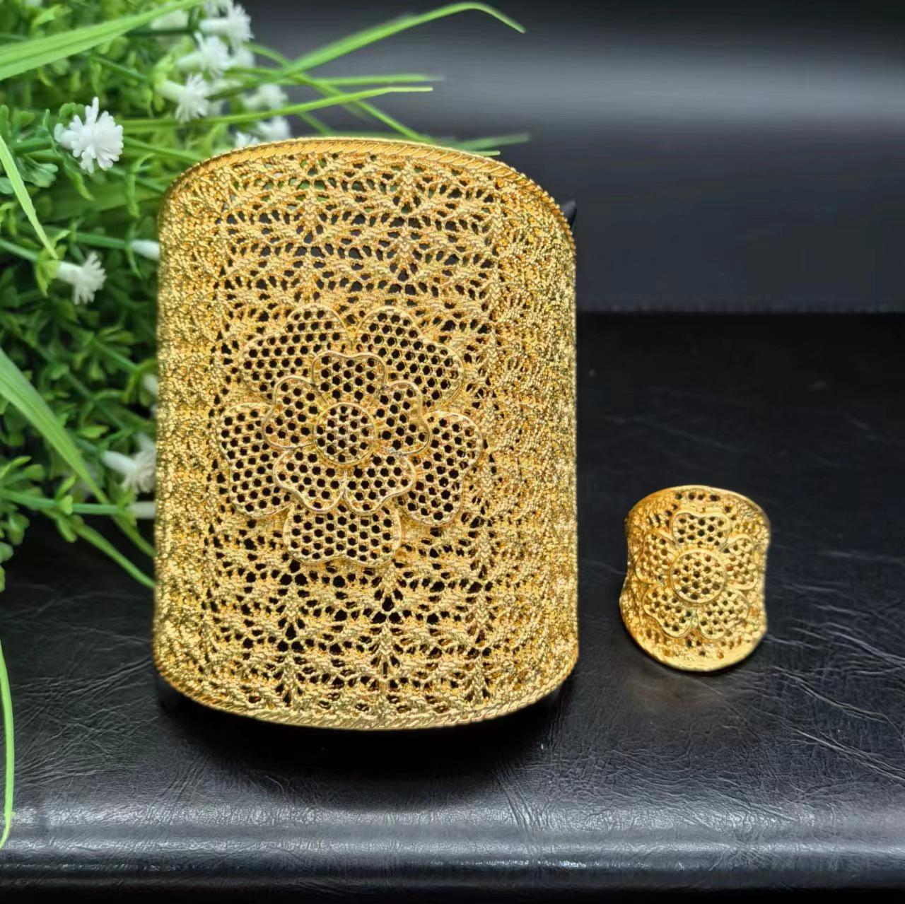 

Браслет для невесты с покрытием из 24-каратного золота для женщин - Свадебные украшения Дубая и Индии 24K Gold Plated