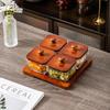 Weiyi Elegant Glass Divided Snack Serving Tray
