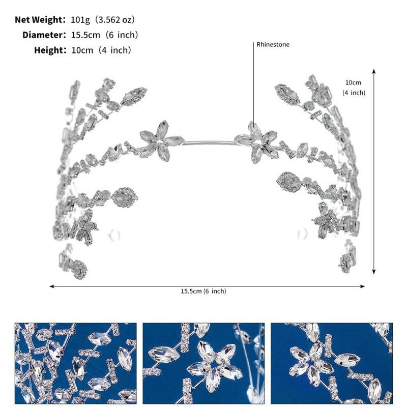 Bride Headwear Luxury Rhinestones Hair Grotto Wedding Banquet Party Accessories All Matching High-end Headband