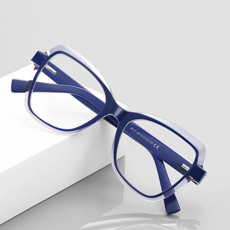 Leopard Frame Blue Light Blocking Prescription Glasses Women Myopia Spectacles -0.5 to -6.0 Spring Leg Oval