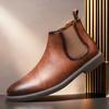 Fashion Mens Business Casual Leather Boot 2025 Autumn Fashion Chelsea Boots Brand British Style Short Boots Men Ankle Dress Shoes Botas