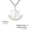 Dawapara Hebrew Hexagram Necklace Israel Defense Forces IDF Symbol Pendant Stainless Steel Jewelry Hanukkah Gift