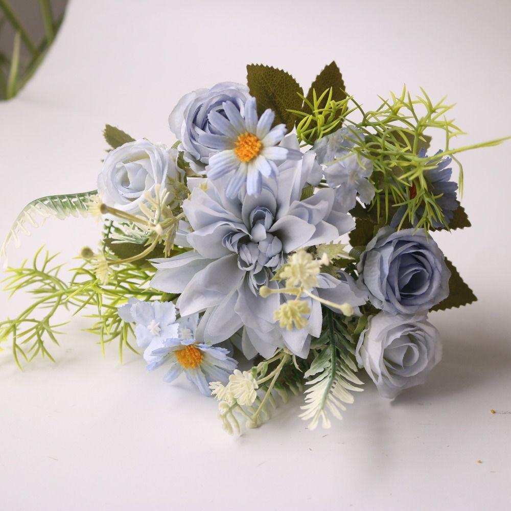 Silk Material Silk Dahlia Hydrangeas Design Fake Silk Flowers Party Wedding Decor  Home Decor