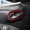 Real Soft Carbon Fiber Stickers For Mercedes Benz Smart 453 Fortwo/Forfour 2016 2017 2018 2019 2020-2025 Car Door Handle Frame