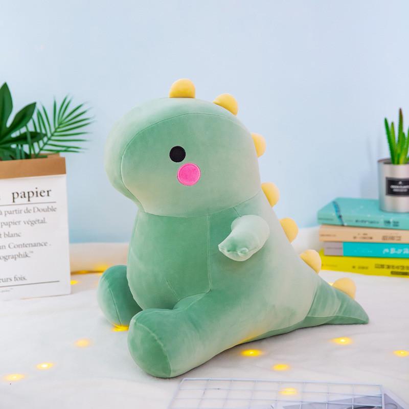 Cute Dinosaur Plush Toy Soft Feather Down Cotton Stuffed Animal Gift Wholesale 22cm Pink
