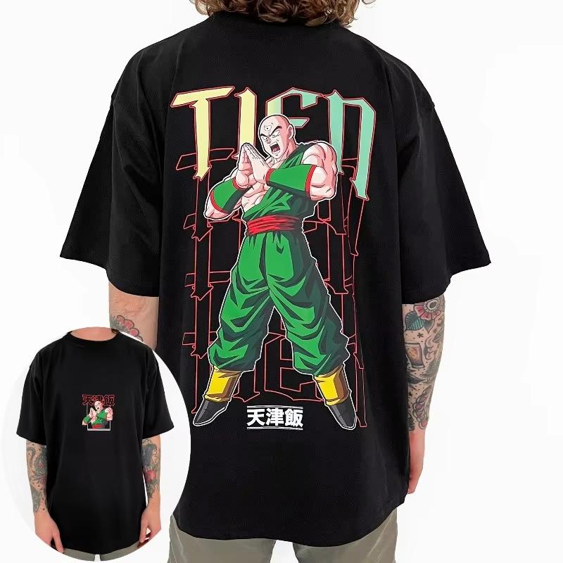 

Dragon Ball Mens TShirt Tien Shinhan Japan Anime Summer New Boys Childrens Short Sleeve Hip Hop Versatile ParentChild Dress S