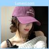 Trendy Purple Wide Brim Baseball Hat Women Soft Top Duckbill Cap Leisure Wear