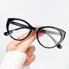 2pcs Cat Eye Reading Glasses Retro Floral Fashion Presbyopic Glasses Color Block Readers for Women Men +1.0 To +4.0