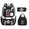 Blue Prison Student School Bag Children'S Meal Bag Casual Pencil Bag Three-Piece Set