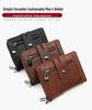 Kingdushi Men's Vertical Retro Multi-functional Wallet with Zipper and Coin Pocket