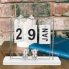 Wooden Desk Calendar Perpetual Flip Calendar Small Desk Decoration 24X19.5CM