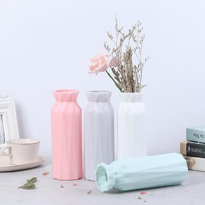 Vaso de plástico criativo nórdico decorativo casa imitação vaso de cerâmica