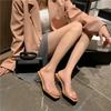 Fashion Ladies Shoes on Offer 2025 New Hot Sale Peep Toe Women's High Heels Fashion Square Toe Dress Slippers Women Summer Sexy Sandals
