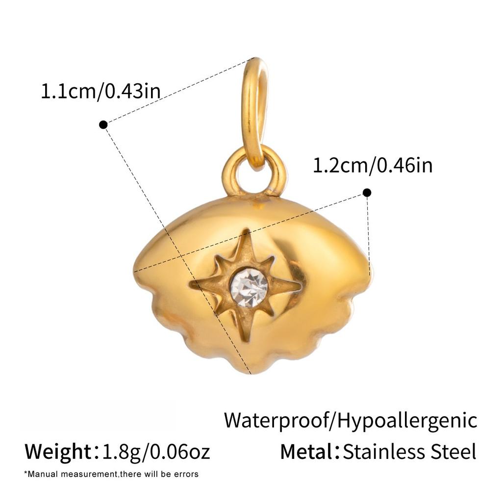  3PCS/Bag Ocean Style Seahorse Fish Conch DIY Jewelry Accessories Combination Pendant Handmade DIY Accessory