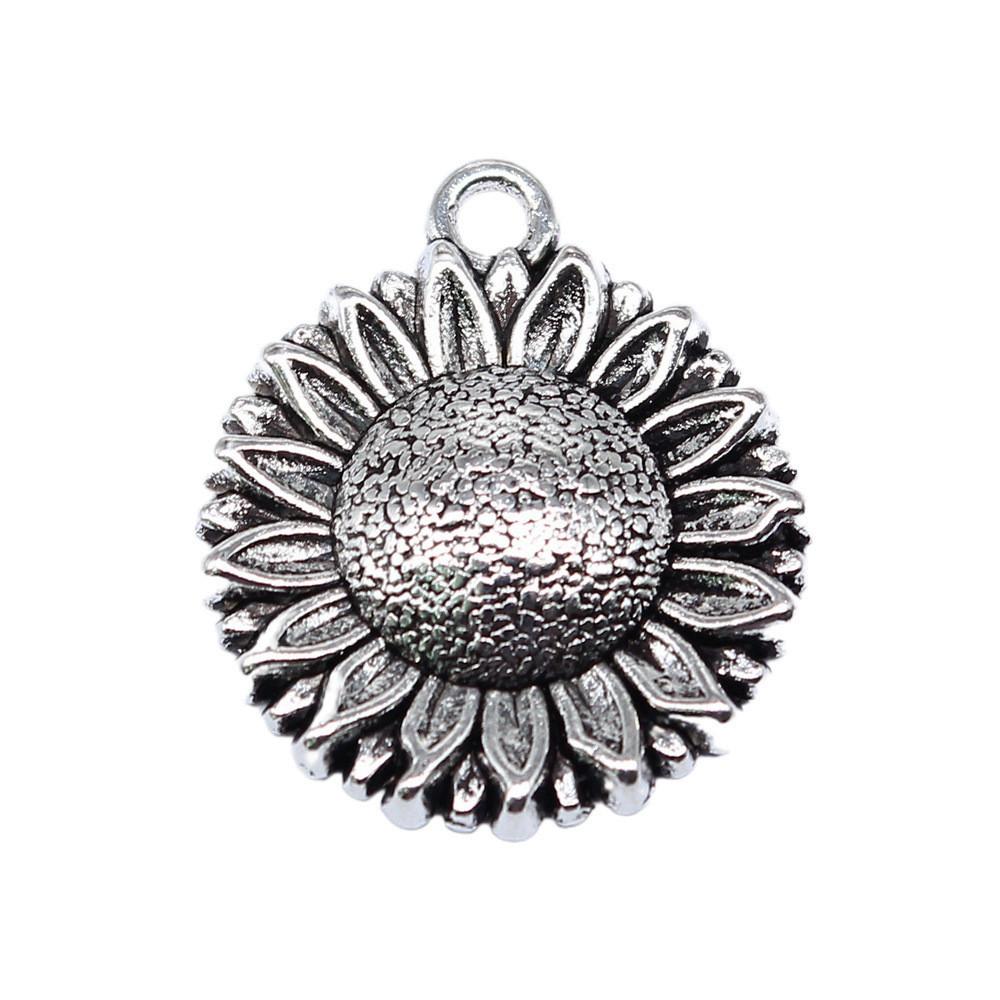 Flowers Of Life Charms Vintage Alloy Pendants For Nature Inspired Jewelry Making
