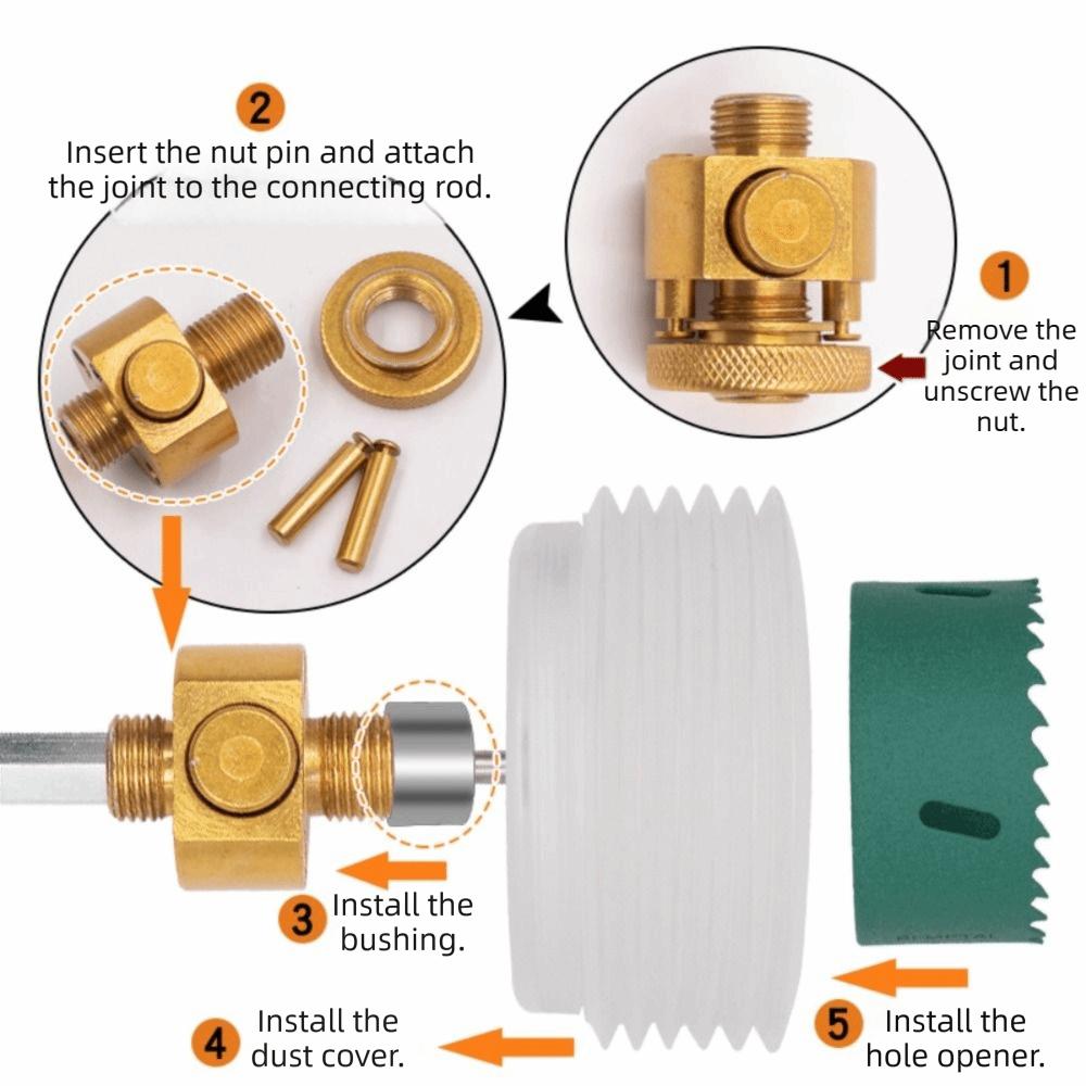 Hexagon Shank Quick-Release Hole Opener Bi-Metal Construction Drill Bit  Downlight Installation