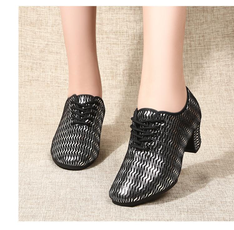 Ladies Adult Dance Shoes Professional Soft-soled Exercise Mid-heel Body Dance Shoes