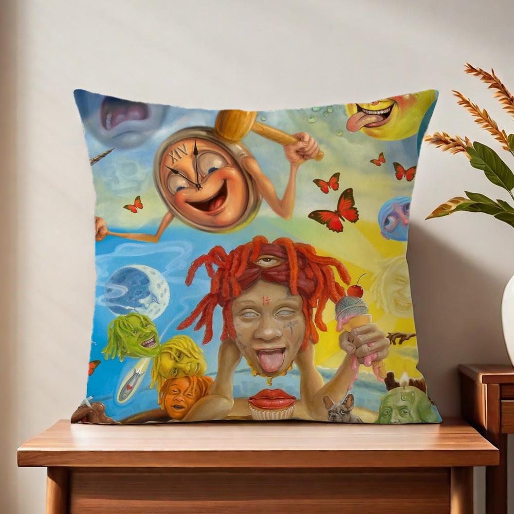 Rapper TTrippie Cushion Cover For Pillow RReddSs Printing Sofa Decoration Home Car Room Coffee Shop Office Nordic Simplicity