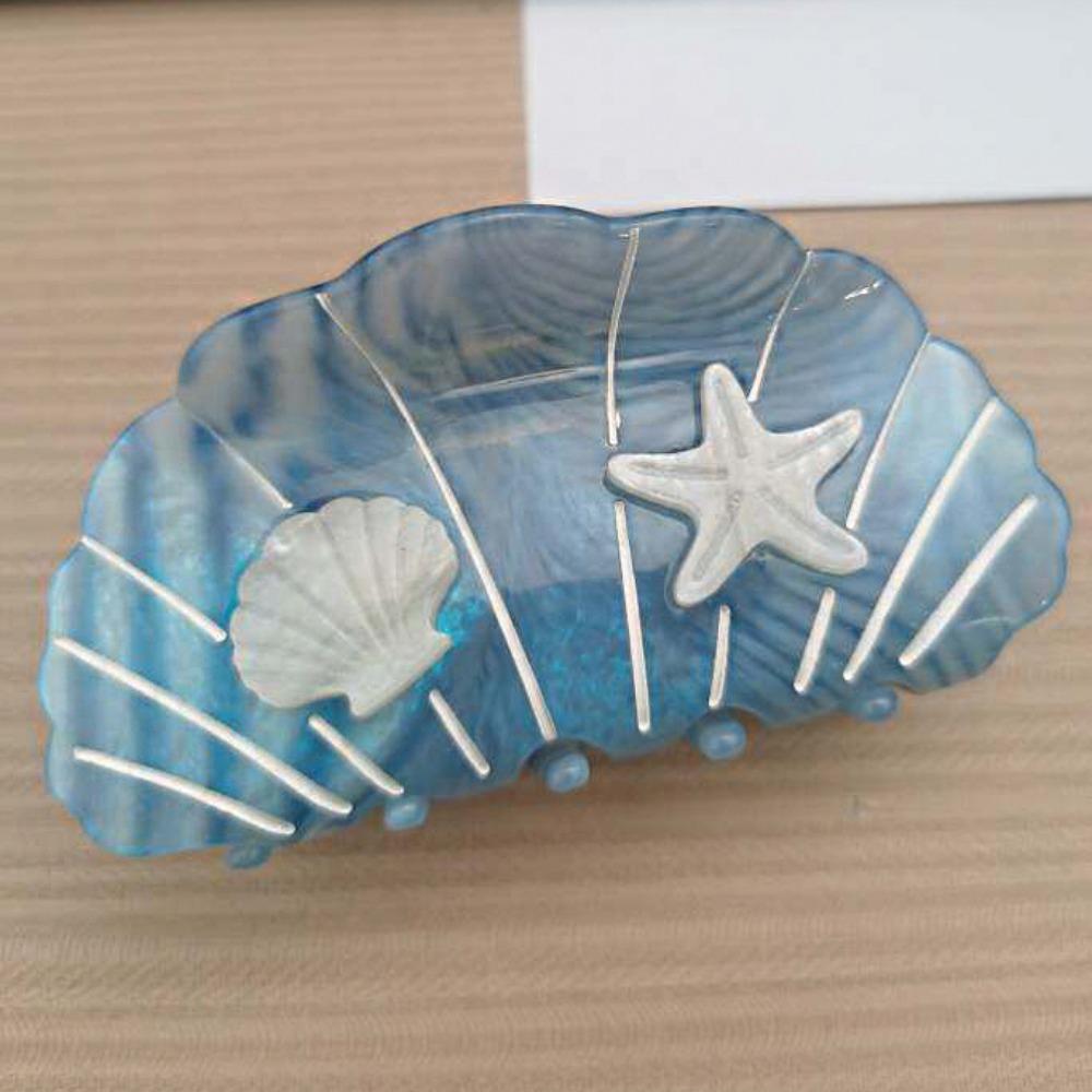 Cartoon Ocean Style Fish Hair Claw Starfish Fish Shape Grab Clip Acetate Shark Clip Headwear
