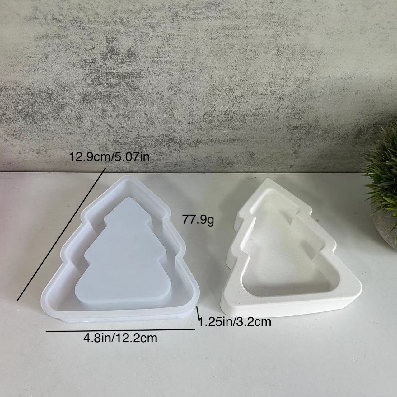 

Christmas Tree Shape Concrete Tray Silicone Mold Creative Plaster Vessel Display Tray Gypsum Storage Jar Home Decoration Mould