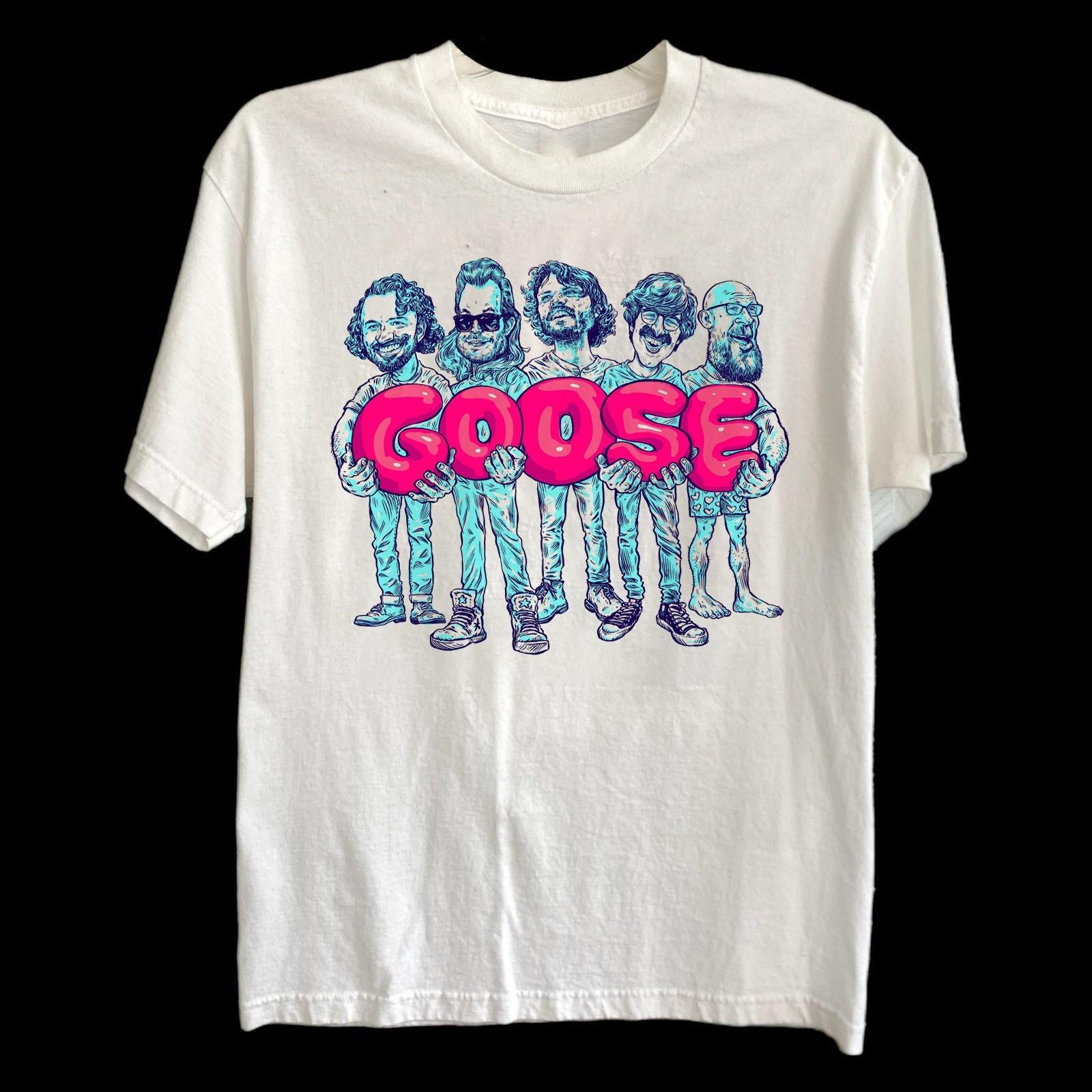 white - Goose Band members art Unisex Shirt All Size LO672 XL