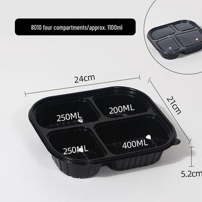 Récipient alimentaire jetable à 4 compartiments Chahua
