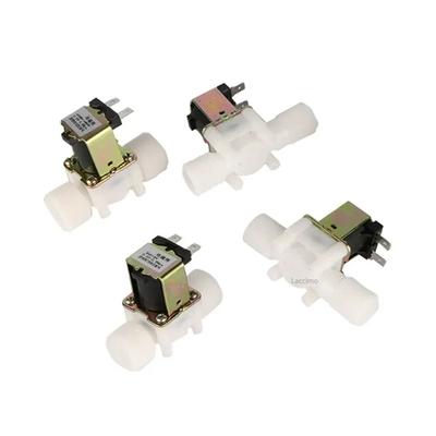 1Pcs Normally Closed Solenoid Valve DC12V 24V AC220V 1/2" 3/4" Water Control Valve Male Thread Plastic