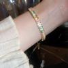 Xiaohongshu Style Colored Zircon Bracelet - Simple, Fashionable, and Versatile Women's Jewelry