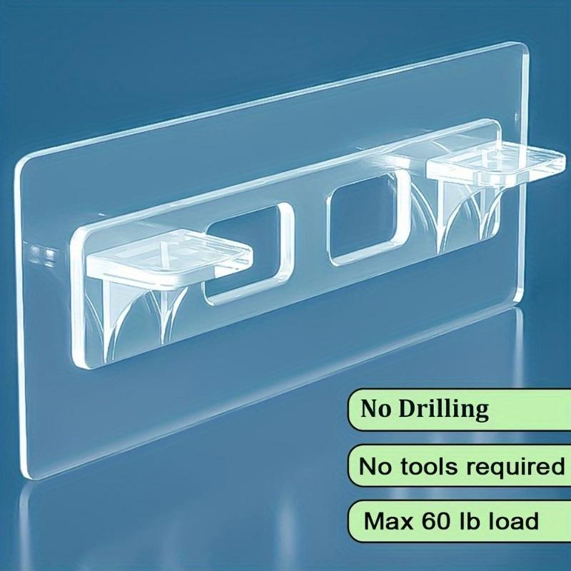 8pcs No-Drill Shelf Brackets For Hotel: Perfect For Kitchen Cabinets, Bookshelves & More