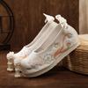 Xiuhua Women's Pearl Tassel High Heels - Ancient Style Pointed Toe Wedding Shoes for Bride, Hanfu Toasting Shoes