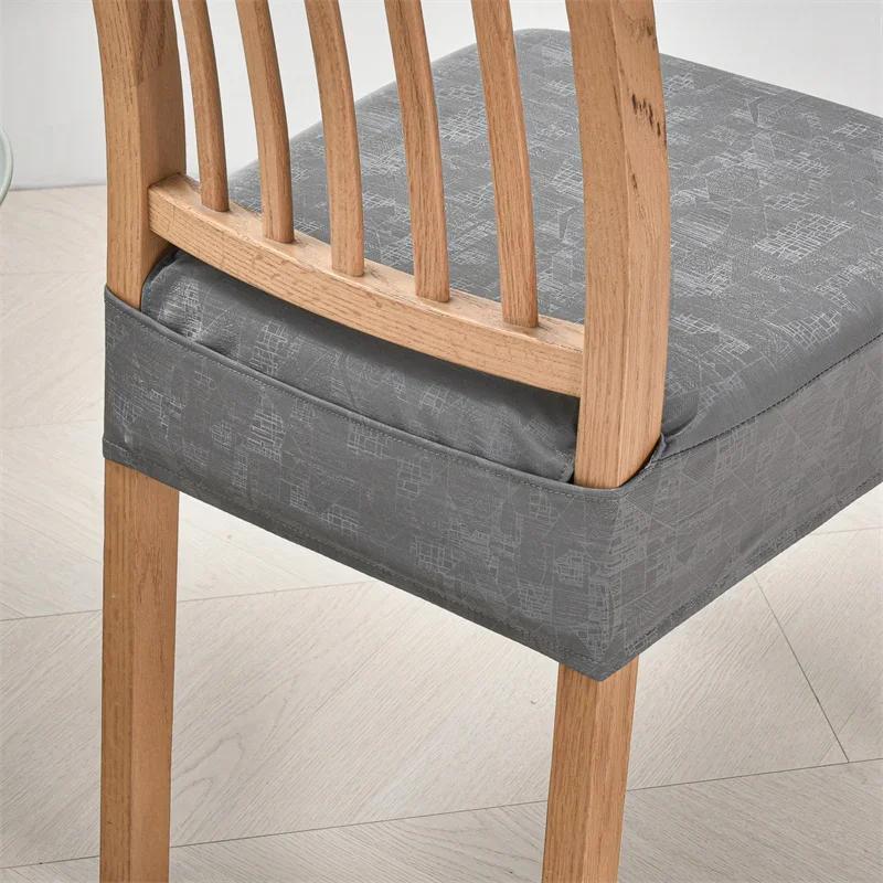 1/6PCS Waterproof  PU Leather Chair Cover Removable Dining Chairs Slipcovers Elastic Chair Seat Covers for Kitchen Hotel Wedding