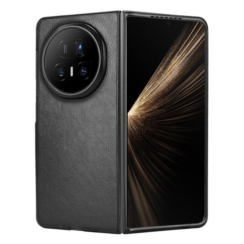 For Honor Magic V5 5G Case Litchi Texture PU Leather + PC Phone Cover