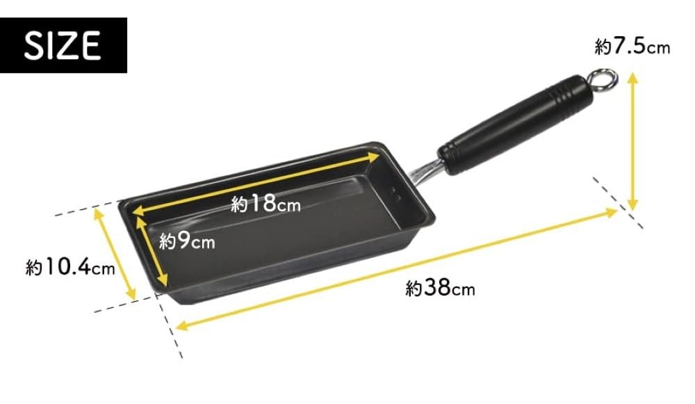 Be Worth Style One Egg Iron Omelet Pan - Gas & IH Compatible - Made In Japan - No Seasoning or Oiling Required - Approx. 10.4 X 38 X 7.5 Cm - Quick