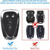 for Chevy Key Fob Cover, 5 Button Key Case for Chevrolet Equinox Malibu Trailblazer Traverse Volt Bolt, Red